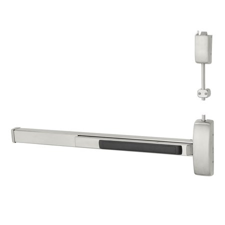 SARGENT Grade 1 Surface Vertical Rod Exit Device, Wide Stile Pushpad, 48-in Fire-Rated Device, 120-in Door H 12-NB8715G RHR 32D